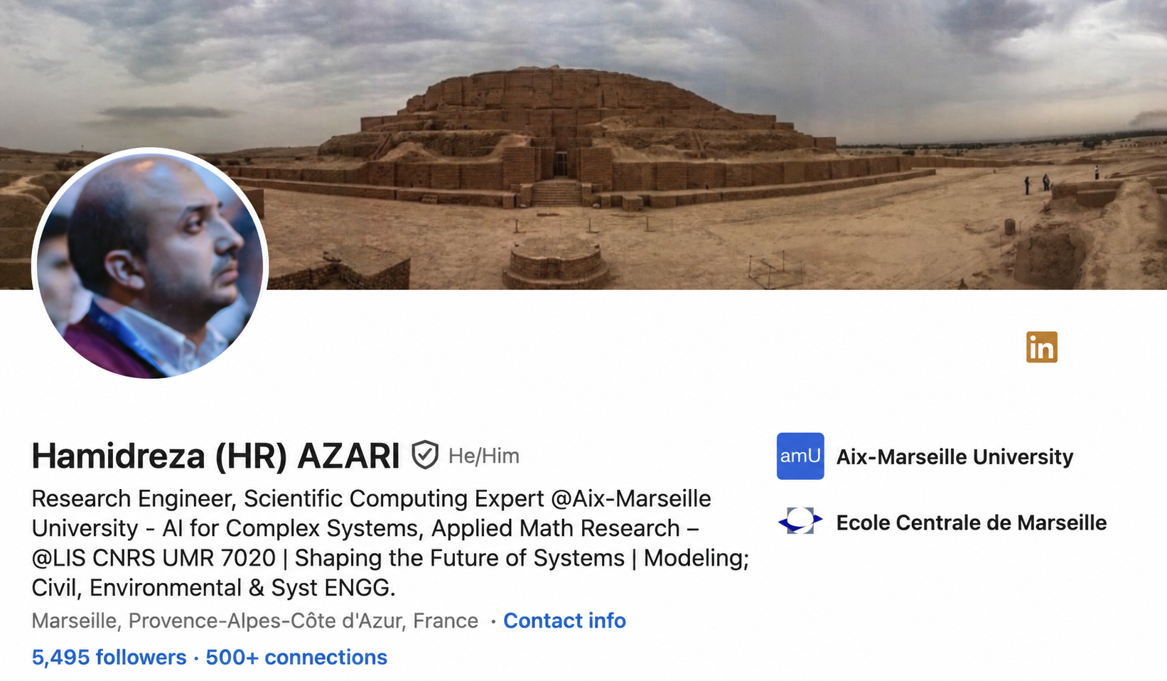 Hamidreza AZARI professional profile overview